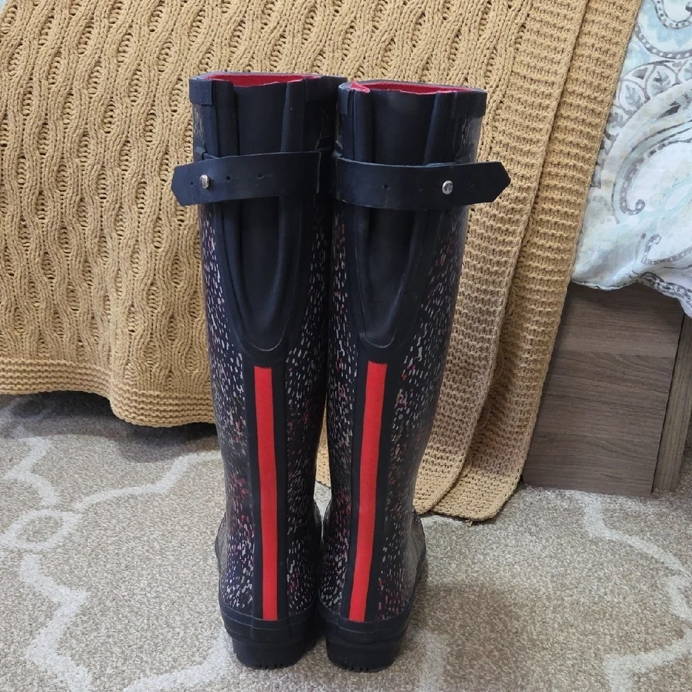 Joules 'Welly Print' Adjustable Tall Rain Boots - Size 8